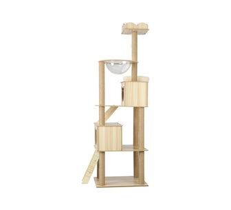 Canoza 190cm Beige Wooden Cat Tree