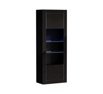 Candaba 170cm Black LED Display Cabinet