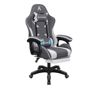 Carradine Massage Gaming Office Chair Light Grey