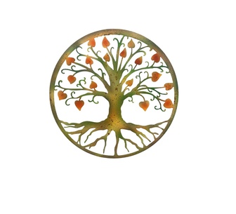 Celena Orange Laser-cut Tree of Life Wall Art