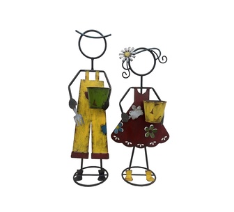 Celest Set of 2 Farm Kid Planters Multi