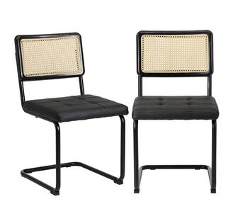 Set of 2 Cesca Replica Dining Chairs Black