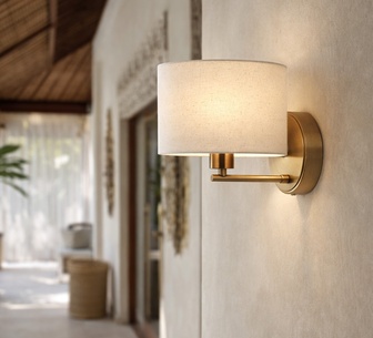 Ceven Antique Brass LED Rechargeable Wall Light
