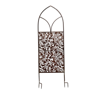Chayim Rust Iron Wall Art with Arch Removable Garden Stake