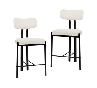 Set of 2 Chacino Bar Stools White