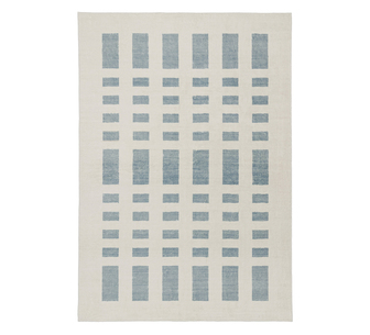 Chadstone Blue Printed Washable Rug 180x120cm