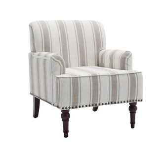 Chillora 1 Seater Light Brown Striped Armchair
