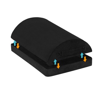 Chimere Black Adjustable Foot Rest Pillow with Plush Cover