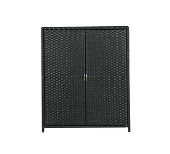 Chrona Black Outdoor Storage Cabinet Box
