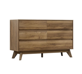 Cieran Walnut Chest of 6 Drawers