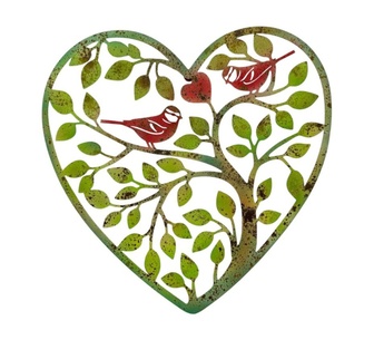 Cindell Gren Iron Laser-Cut Heart Tree of Life Wall Art