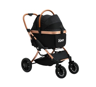 Cinta 92x60x102cm 4 Wheels Black Pet Stoller Travel Carrier