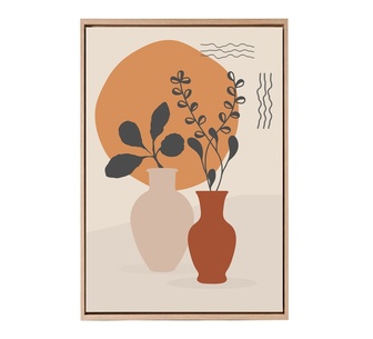Claren 80x120cm Multicoloured Framed Canvas Wall Art