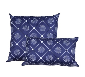 Clam Jam Outdoor Cushion Blue And White