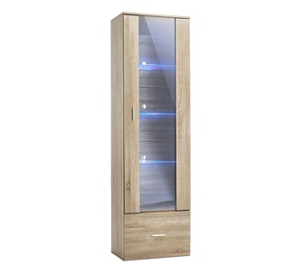 Clark LED Display Cabinet Natural