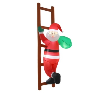 Holly Jolly 2.45M LED Inflatable Climbing Santa Multi