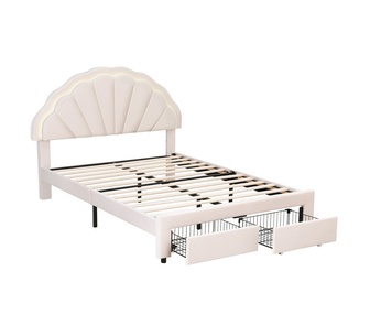 Cloudmere Double LED Bed Frame with Storage