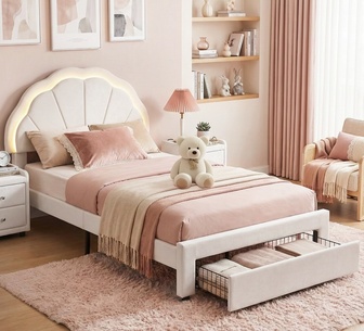 Cloudmere King Single LED Bed Frame with Storage