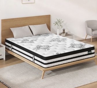 Cloudora 22cm King White Euro Top Memory Foam Mattress