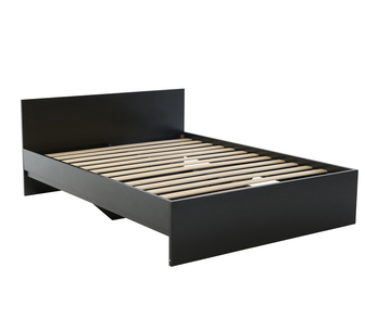 Como Queen Black Brown Bed Frame