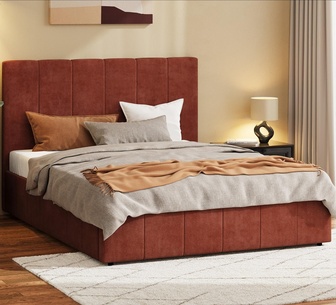Colson Queen Rust Gas Lift Bed Frame