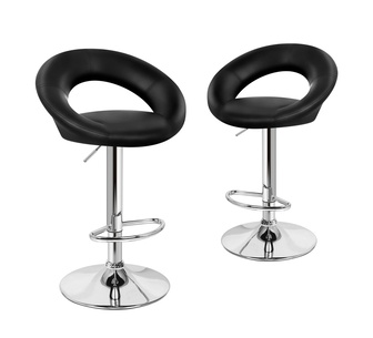 Set of 2 Colinas Black Bar Stools