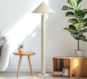 Conrad 153cm Beige Floor Lamp