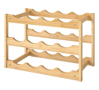 CookHaus 3 Tier Bamboo Wine Rack Storage