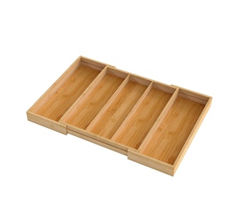 CookHaus Bamboo Expandable Kitchen Drawer Organizer