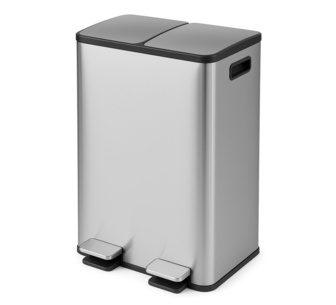 CookHaus 60L Grey Stainless Steel Kitchen Pedal Bin