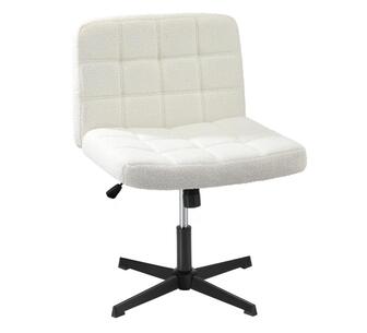 Corinne Armless Office Chair No Wheels White