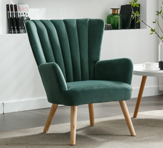 Corvina 1 Seater Green Accent Armchair