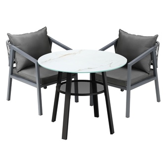 Cordoba 2 Seater Outdoor Dining Set Black