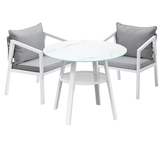 Cordoba 2 Seater Outdoor Dining Set White