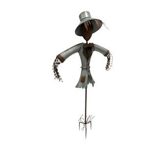Cosimo Rust Iron Scarecrow Garden Stake