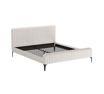Cosmia King Beige Bed Frame