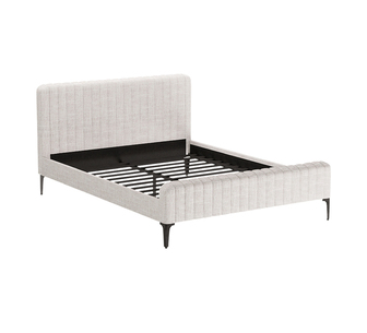 Cosmia Queen Beige Bed Frame