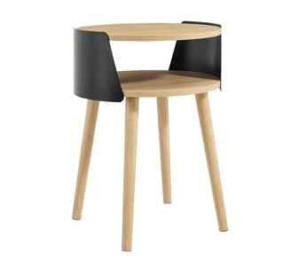 Cova Round Black Side Table