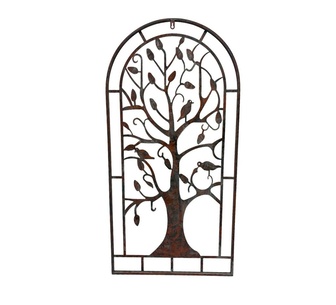 Coysi Green Iron Arched Tree of Life Wall Art