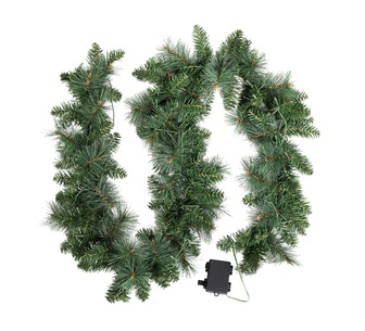 Holly Jolly 1.8m Christmas Garland w/ LED lights Green