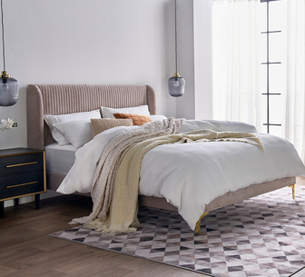 CLARISSA BED QUEEN MK2 TAUPE