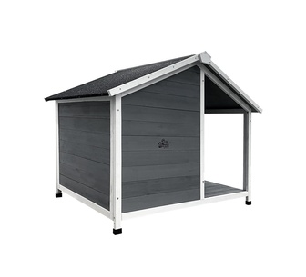 Cuber 105cm Large Grey Wooden Dog Kennel