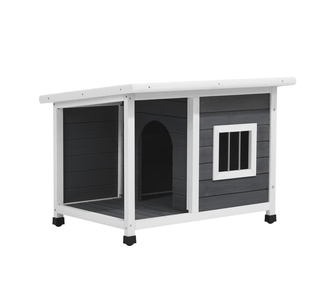 Cumma 86cm Grey Wooden Dog Kennel