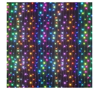Holly Jolly 6x3M LED Christmas Curtain String Lights Multi