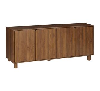 Cyndy 4 Door Walnut Rectangle Buffet
