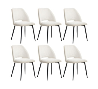 Set of 6 Dachee Beige Dining Chairs