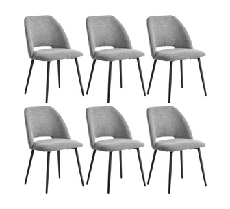Set of 6 Dachee Grey Dining Chairs