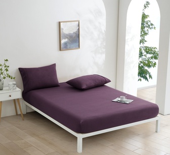 Dreamaker Queen Cherry Micro Flannel Fitted Sheet Set