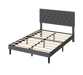 Dania Double Dark Grey Bedframe with Mattress Base