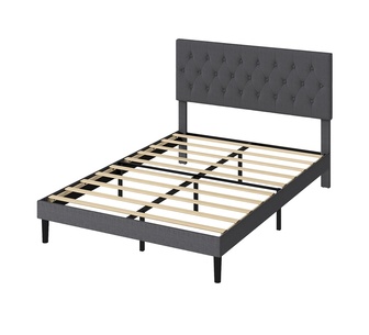 Dania Queen Dark Grey Bedframe with Mattress Base